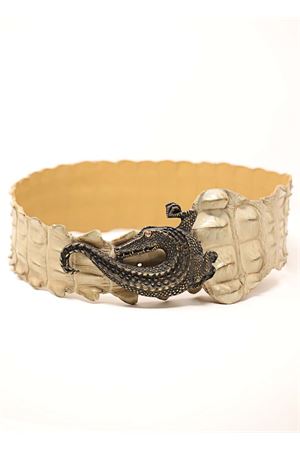 Cintura in coccodrillo beige Da Costanzo | CINTURACOCCODRILLOJEWELBEIGE